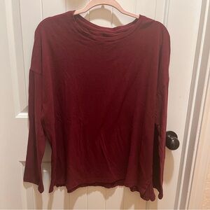 Universal Thread Women's Maroon Long Sleeve T-Shirt - XXL